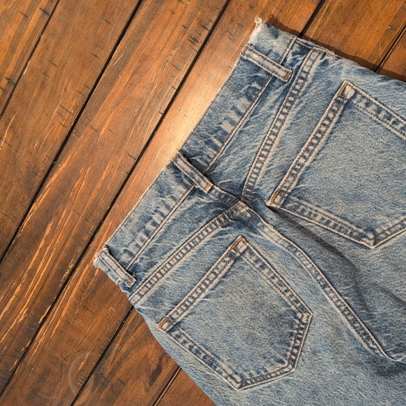 Reformation Cynthia High Rise Straight Jeans Frayed Hem - Picture 11 of 15